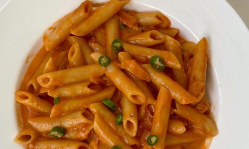 Creamy Green Chilli Pasta