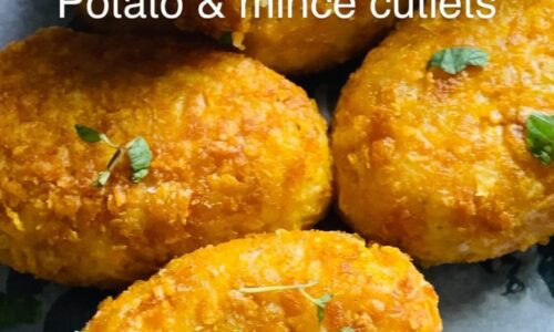Crunchiest Chicken Mince Stuffed Potato Cutlets