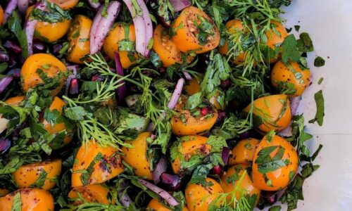 Gold Tomatoes & Pomegranate Salad