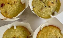 Avocado Cranberry Coconut Muffins