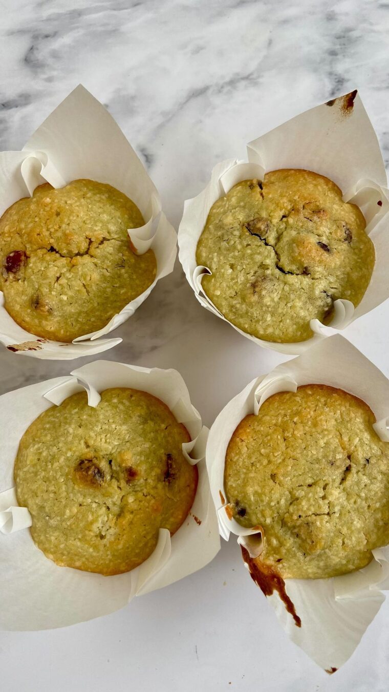 Avocado Cranberry Coconut Muffins