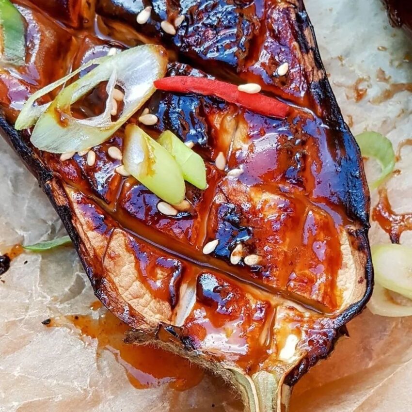 Baked Miso Glazed Eggplant from normasfooddiary