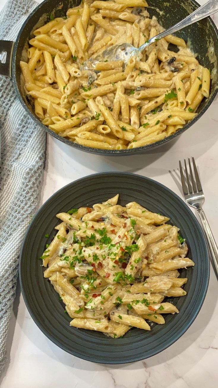 Creamy Mushroom Pasta From @baiti_ana - ResepMamiku.com