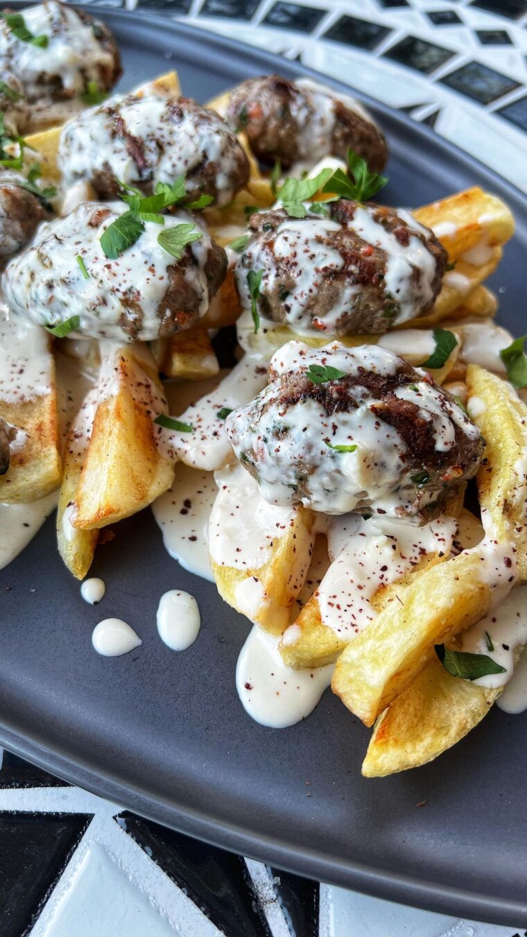 Kefta Wtih Batata And Tahini