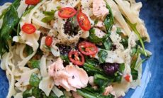 Lemony Salmon Pasta