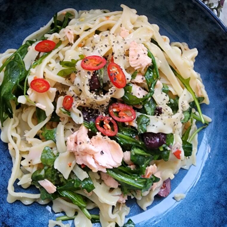 Lemony Salmon Pasta