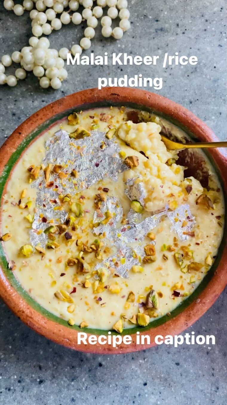Royal Malai Kheer / Rice Pudding