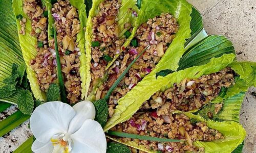 Savory Thai Turkey Wraps With Roasted Peanuts - Food Recipes dari Turkey