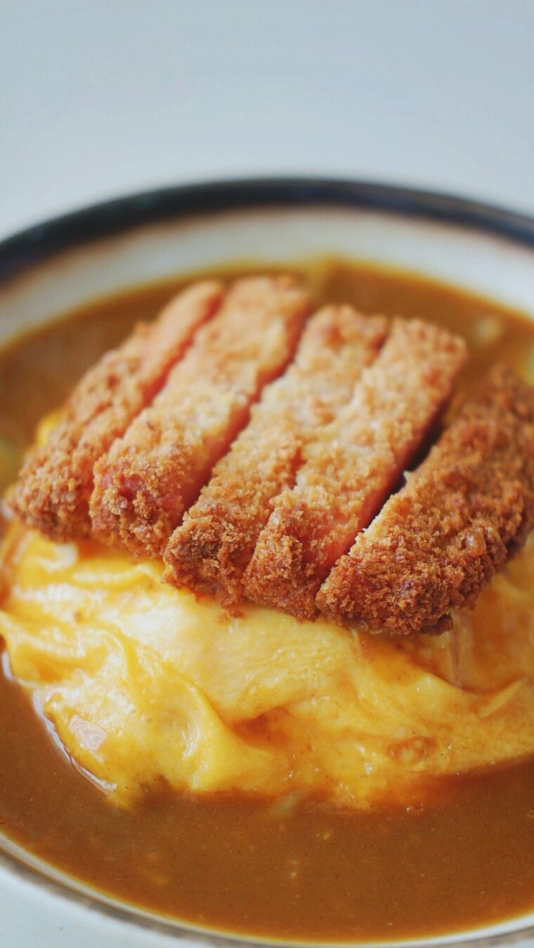 Spam Katsu Omelette Curry