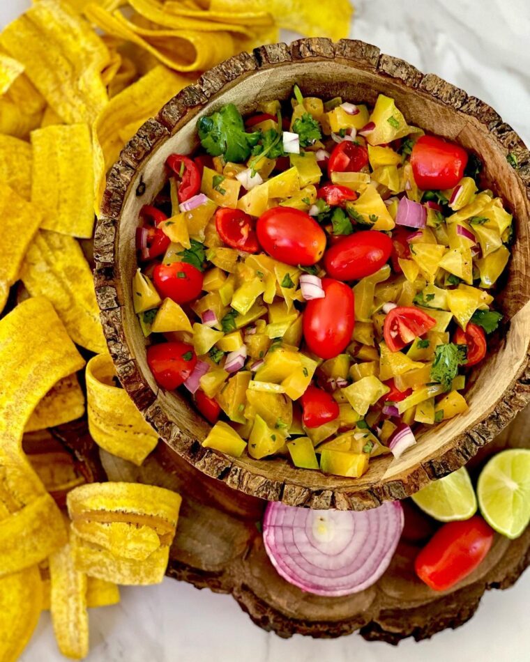 Starfruit Salsa With Plantain Chips