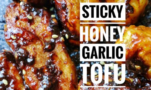 Sticky Honey Garlic Tofu⁣ - Food Recipes dari Tofu