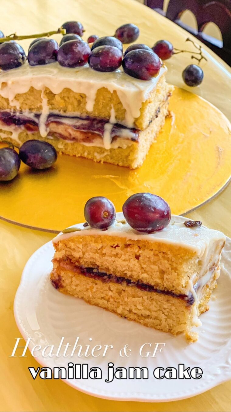 Vanilla Blueberry Jam Cake