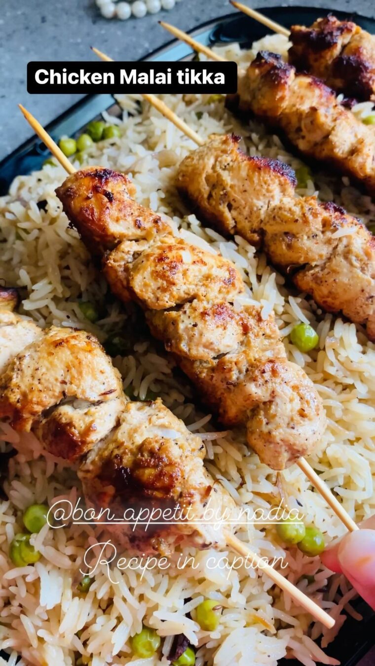 Chicken Malai Tikka Skewers