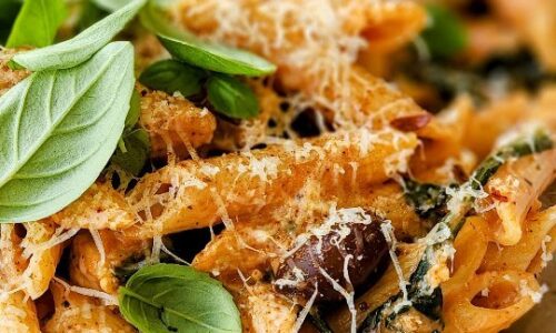 Chicken  &Amp; Spinach Rosa Pasta