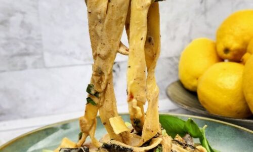 Creamy Chicken Mushroom Fettuccini