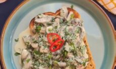 Creamy Spinach & Mushroom On Toast