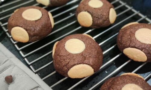 Fudgy New York Style Triple Chocolate Cookies