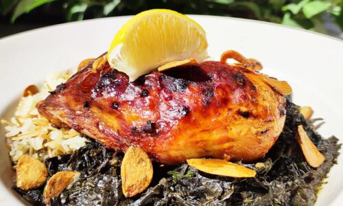 Mulukhiyah With Baked Chicken