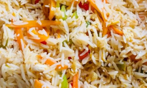 Pakistani Style Chinese Eggs & Veggies Fried Rice