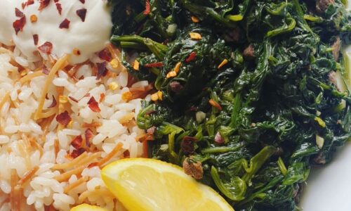 Spinach With Lebanese Rice - Food Recipes dari Spinach