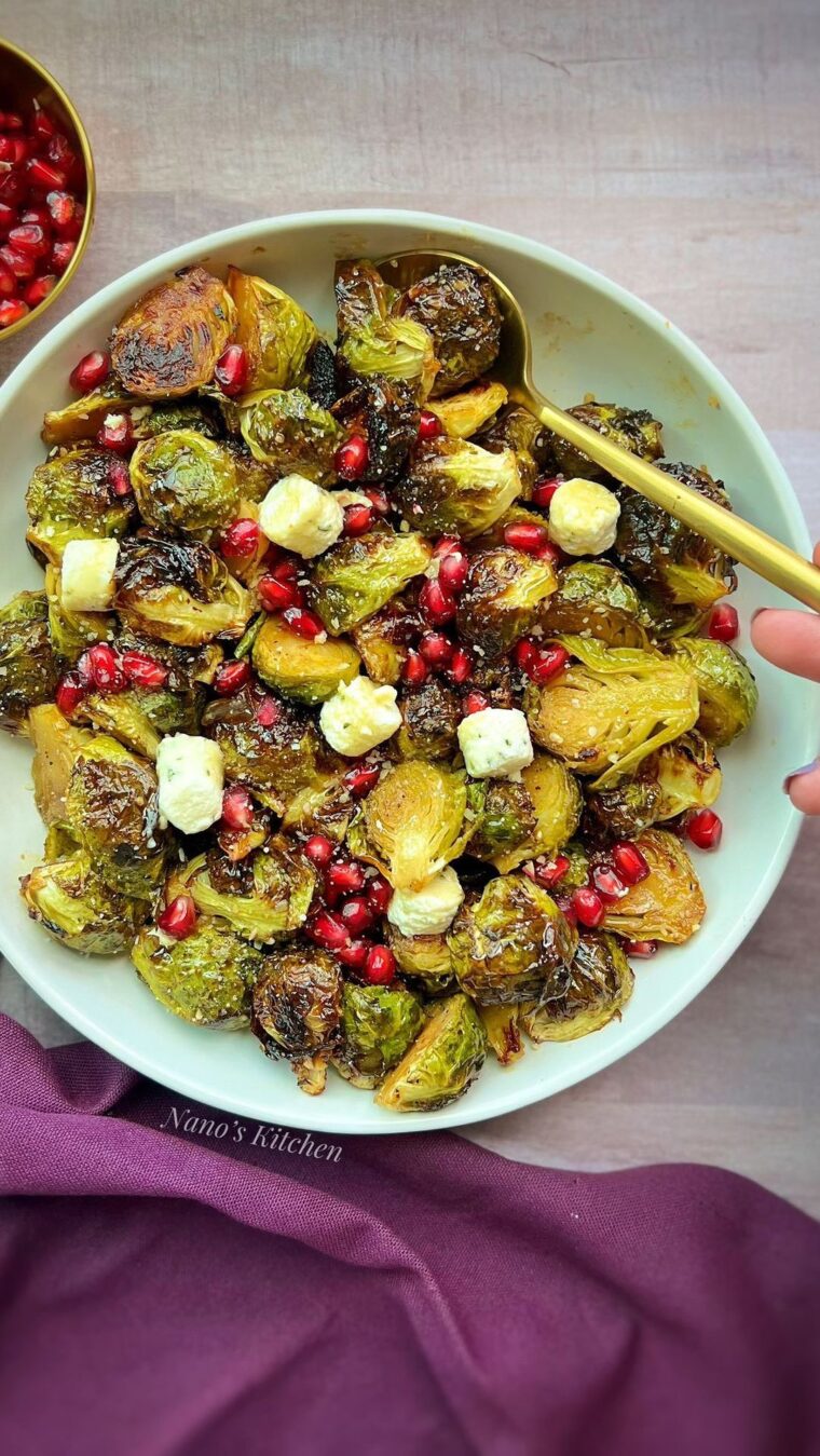 Hot Honey Roasted Brussel Sprout