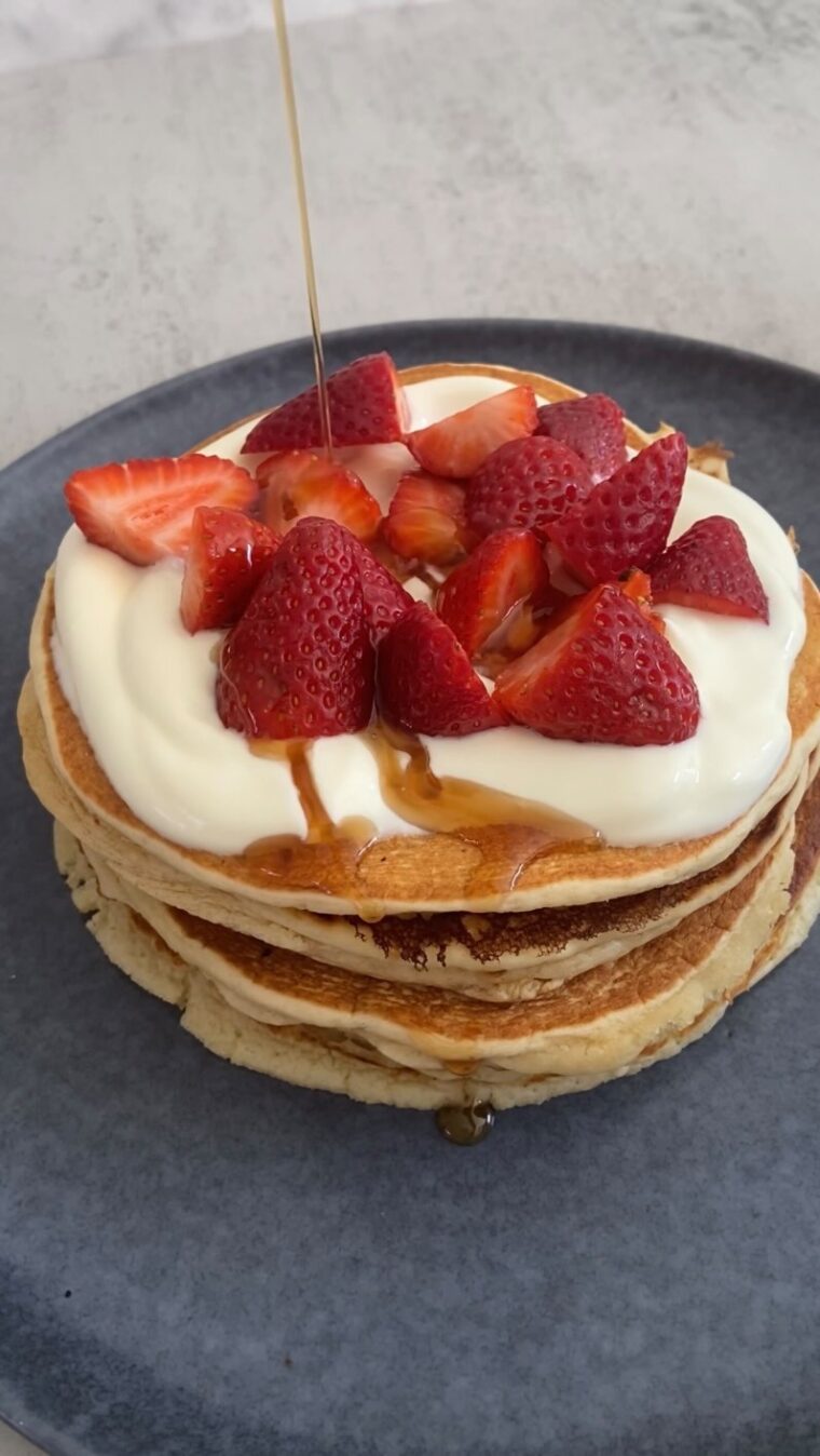 Protein-filled Pancake Stacks