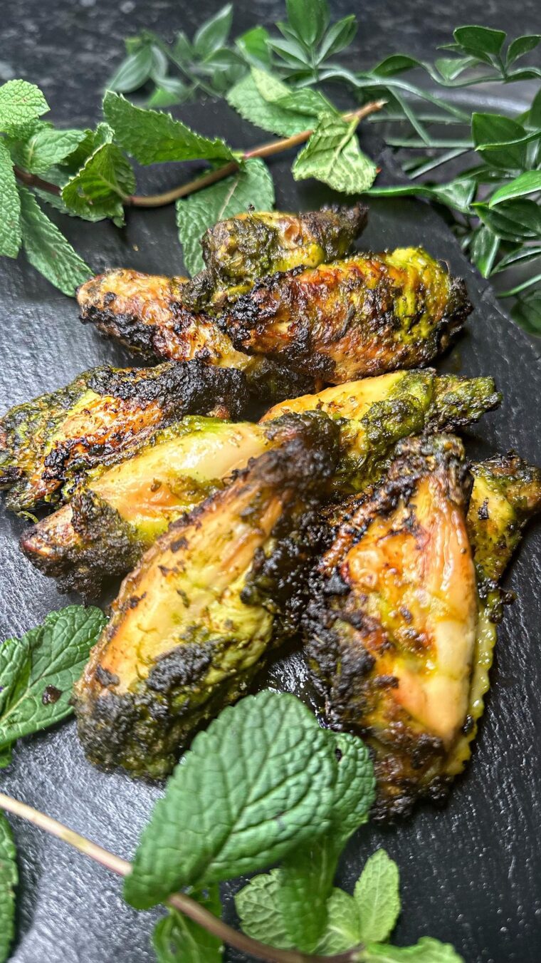 Green Chicken Flat Wings