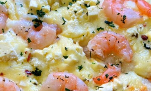 3 Cheese Garlic Prawn Pizza - Food Recipes dari Cheese