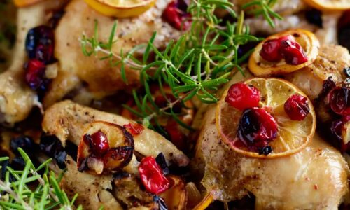 Baked Cranberry Chicken With Rosemary - Main Dishes dari Cranberry