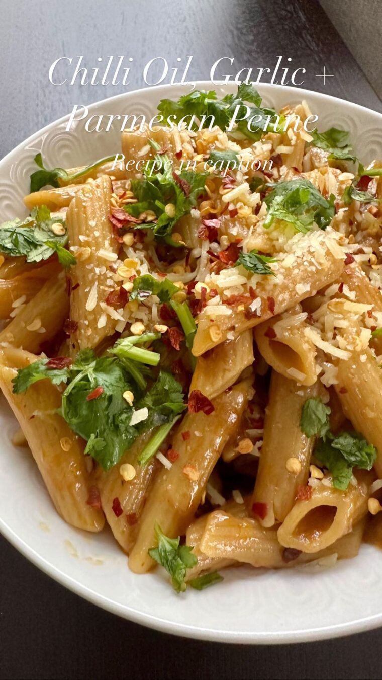 Chilli Oil Garlic Parmesan Penne