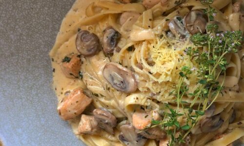 Creamy Chicken Mushroom Pasta