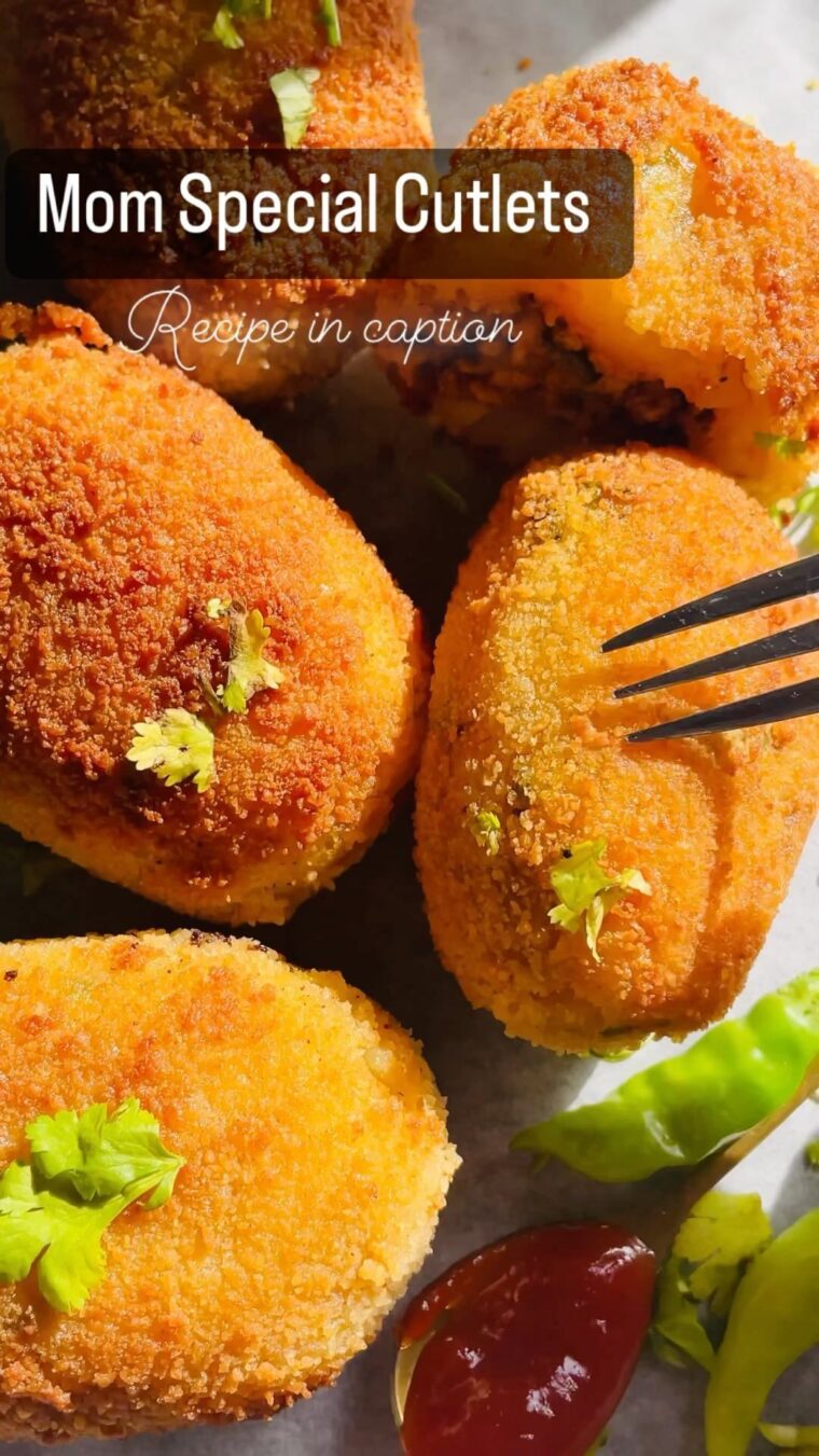 Crunchy Chicken Mince Stuffed Potato Cutlets