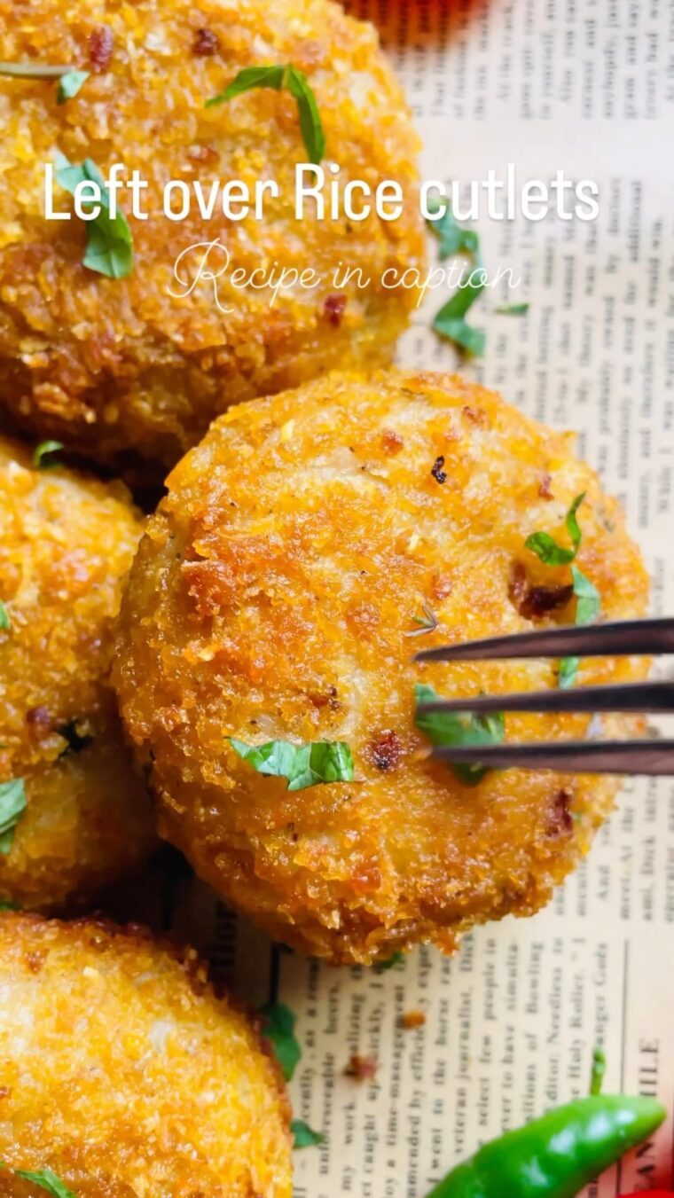 Rice Cutlets With Left Overs Rice