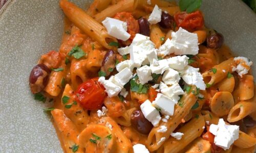 Vegetarian Pink Sauce Pasta