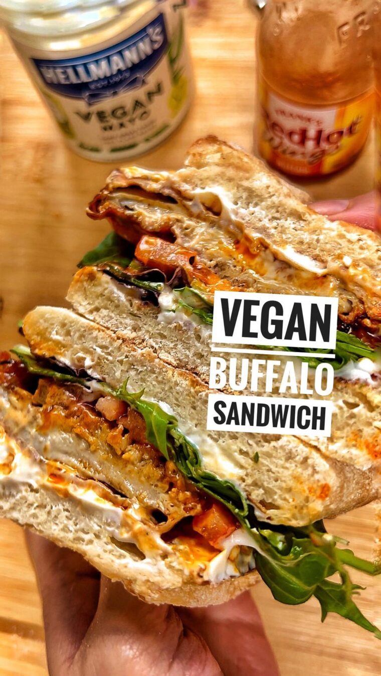 Buffalo Oyster Mushroom Sandwich