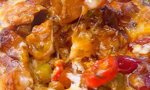 Cheesy Potato & Chicken Bake