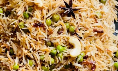 Golden Brown Peas Pulao