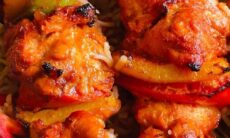 Oven Grilled Chicken Shashlik Sticks