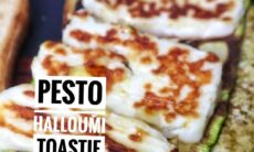 Pesto Halloumi Omelette Toastie