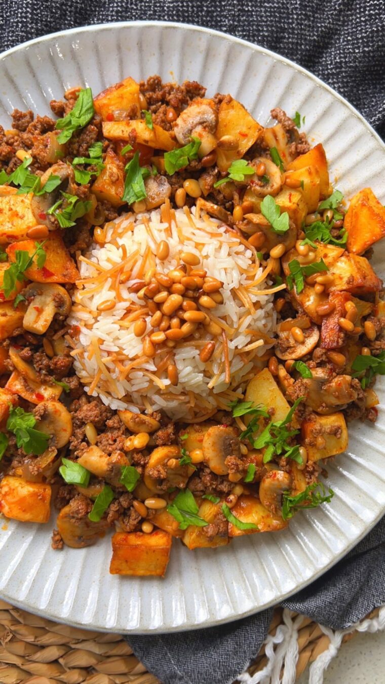 Potato Mushroom &Amp; Minced Meat