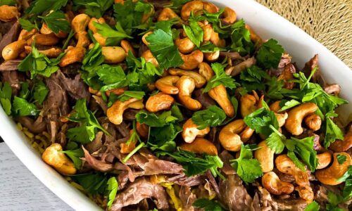 Pulled Lamb On Mansaf Rice -  dari Lamb and Rice