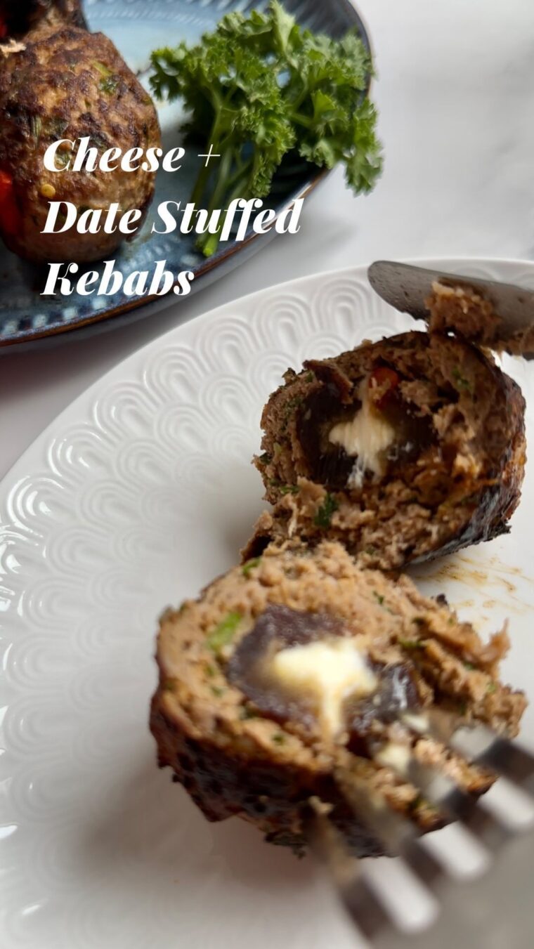 Cheese And Date Stuffed Kebabs