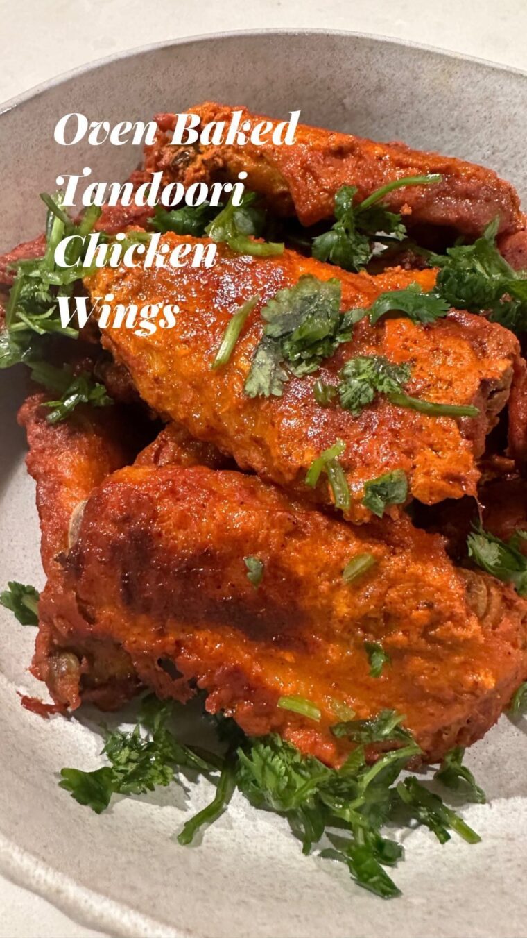 Oven Baked Tandoori Chicken Wings