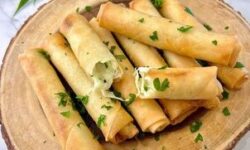 Crispy Cheesy Spring Rolls - Food Recipes dari Cheese