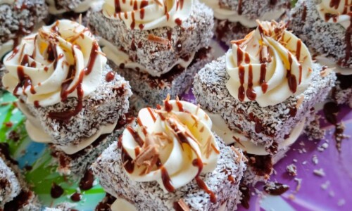 Double Chocolate Eggless Lamingtons