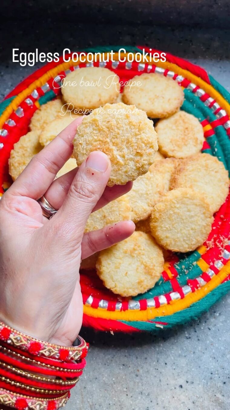 Eggless Coconut Cookies
