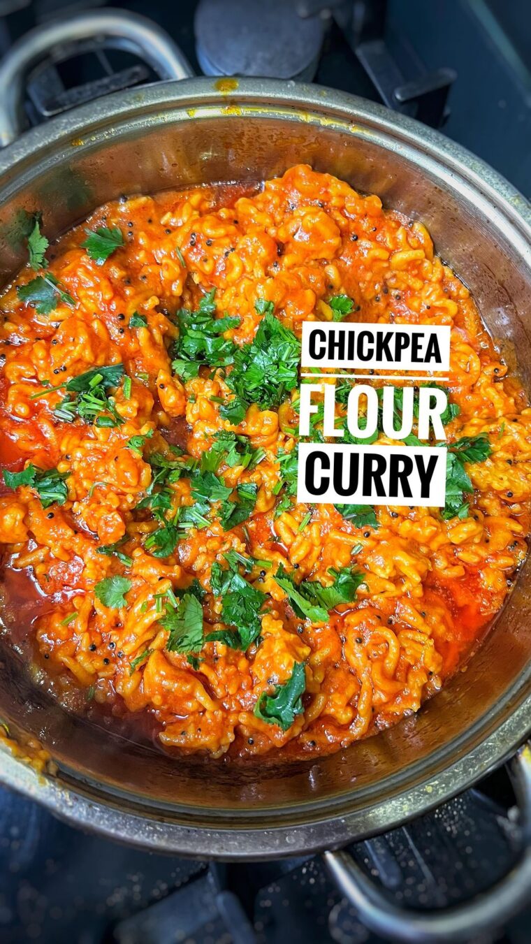 Ghathia Curry (Chickpea Flour Curry)
