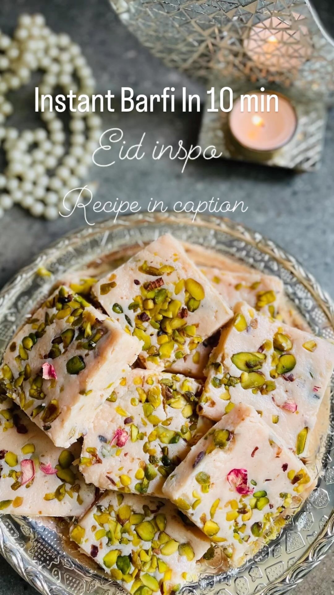 Instant Milk Barfi With Rose And Pistachios Recipe from @bon_appetit_by ...