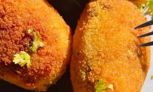 Mince Stuffed Potato Cutlets