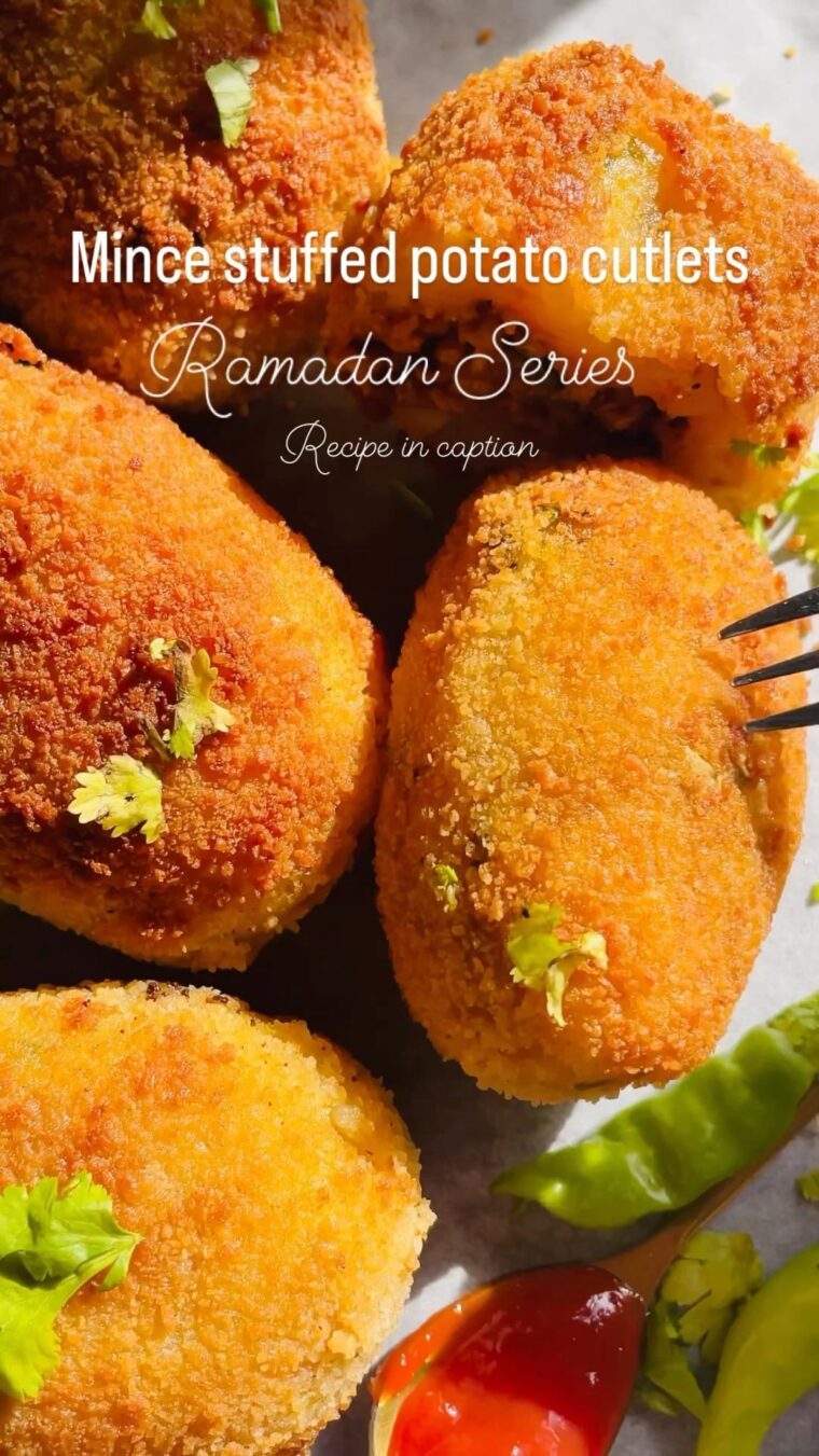 Mince Stuffed Potato Cutlets